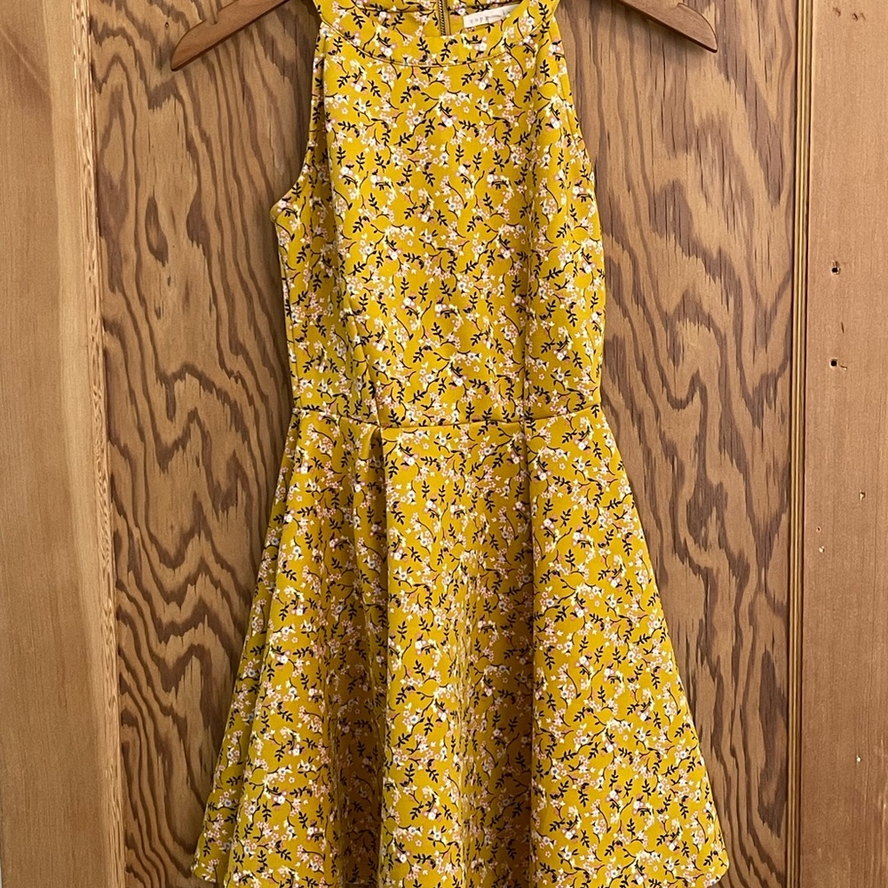 Copper Key Yellow Floral Dress